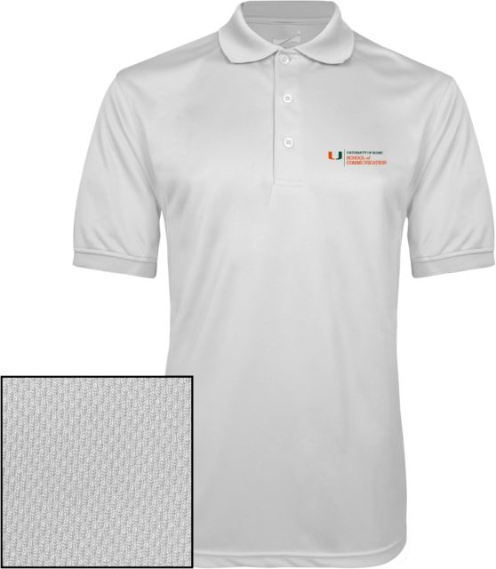 Miami Dry Mesh Polo U Miami School of Communication - Horizontal - ONLINE ONLY