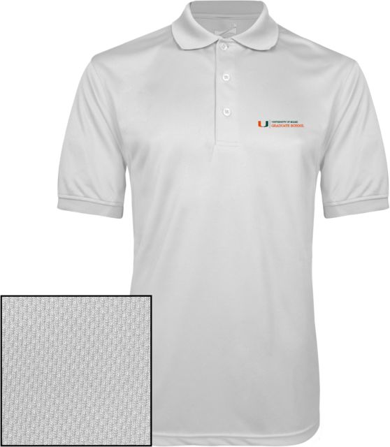 Miami Dry Mesh Polo U Miami Graduate School - Horizontal - ONLINE ONLY