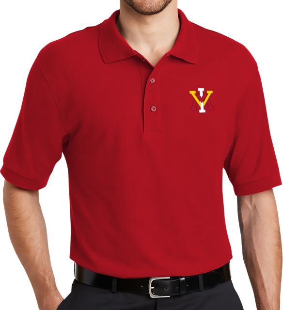 Virginia Military Institute Vmi Dry Mesh Polo Vmi Interlocking | Black | XLarge