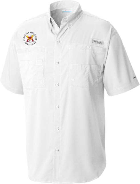 Vmi Columbia Tamiami Performance Short Sleeve Shirt Vmi Primary Logo | White | Large