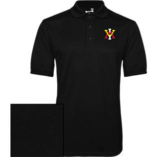 Virginia Military Institute Vmi Dry Mesh Polo Vmi Interlocking | Black | XLarge