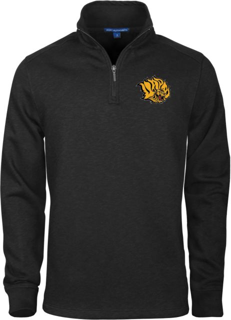 Arkansas Pine Bluff Slub Fleece 1/4 Zip Pullover Golden Lion Head - ONLINE ONLY