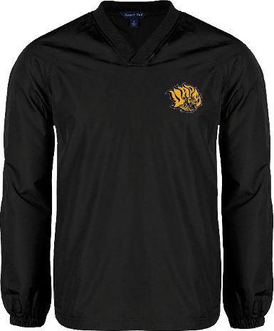 Arkansas Pine Bluff V Neck Raglan Windshirt Golden Lion Head - ONLINE ONLY