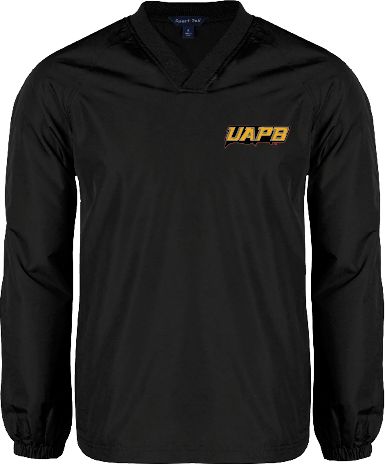 Arkansas Pine Bluff V Neck Raglan Windshirt UAPB Word Mark - ONLINE ONLY