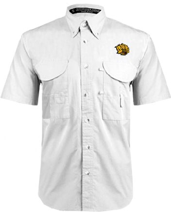 Arkansas Pine Bluff Fishing Shirt Performance Short Sleeve Golden Lion Head - ONLINE ONLY