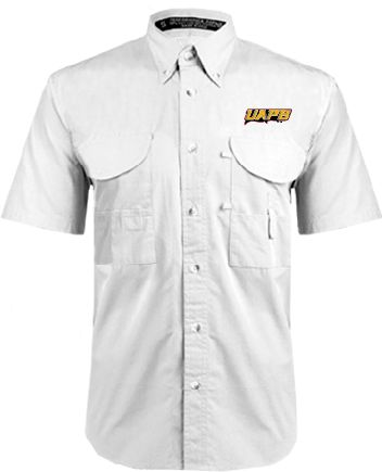 Arkansas Pine Bluff Fishing Shirt Performance Short Sleeve UAPB Word Mark - ONLINE ONLY