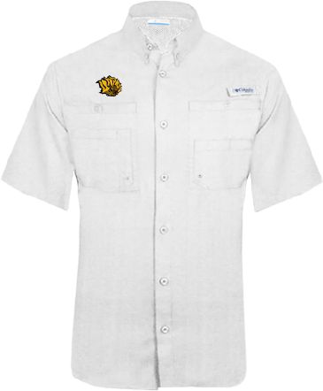 Arkansas Pine Bluff Columbia Tamiami Performance Short Sleeve Shirt Golden Lion Head - ONLINE ONLY