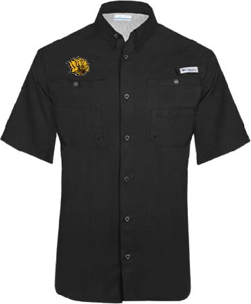Arkansas Pine Bluff Columbia Tamiami Performance Short Sleeve Shirt Golden Lion Head - ONLINE ONLY