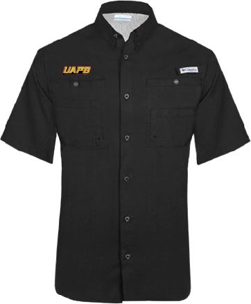 Arkansas Pine Bluff Columbia Tamiami Performance Short Sleeve Shirt UAPB Word Mark - ONLINE ONLY