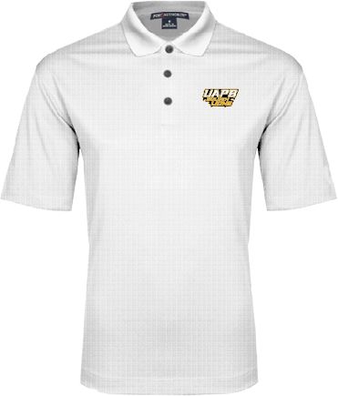 Arkansas Pine Bluff Performance Fine Jacquard Polo UAPB Golden Lions Stacked - ONLINE ONLY