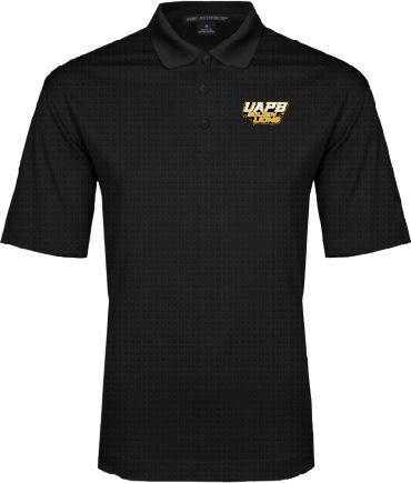 Arkansas Pine Bluff Performance Fine Jacquard Polo UAPB Golden Lions Stacked - ONLINE ONLY