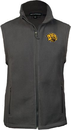 Arkansas Pine Bluff Fleece Full Zip Vest Golden Lion Head - ONLINE ONLY