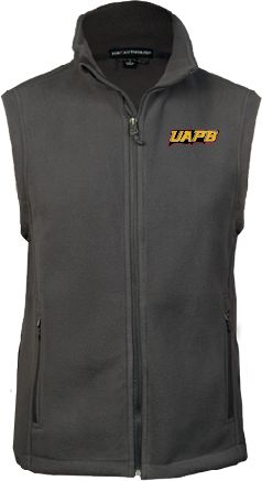 Arkansas Pine Bluff Fleece Full Zip Vest UAPB Word Mark - ONLINE ONLY