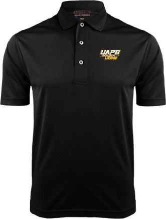 Arkansas Pine Bluff Dry Mesh Polo UAPB Golden Lions Stacked - ONLINE ONLY