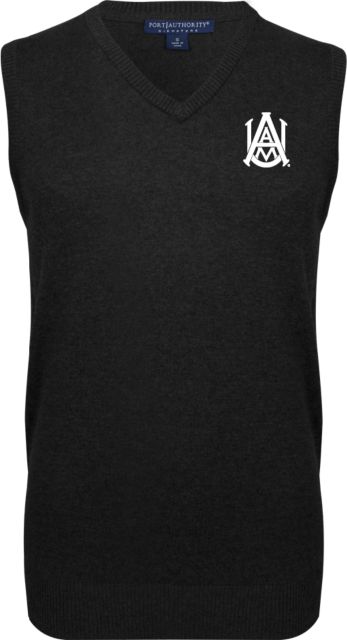 Alabama AandM VNeck Sweater Vest Black Primary Mark - ONLINE ONLY