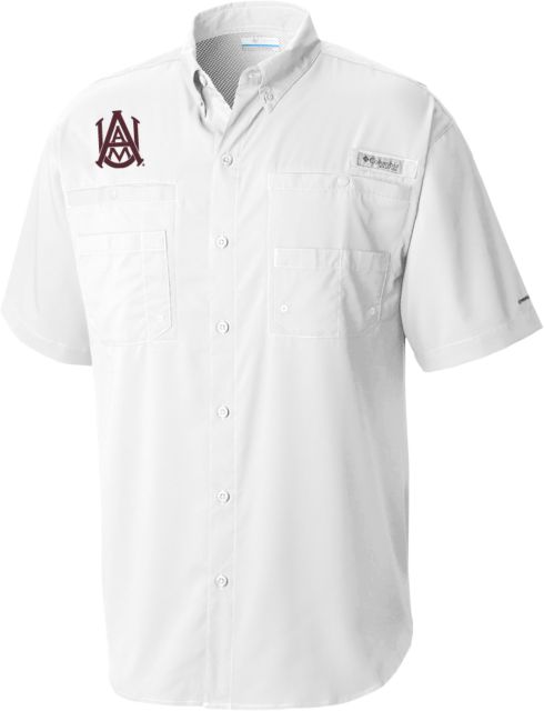 Alabama AandM Columbia Tamiami Performance Short Sleeve Shirt Primary Mark - ONLINE ONLY