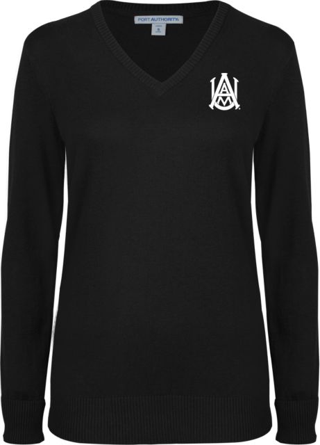 Alabama AandM Womens VNeck Sweater Black Primary Mark - ONLINE ONLY