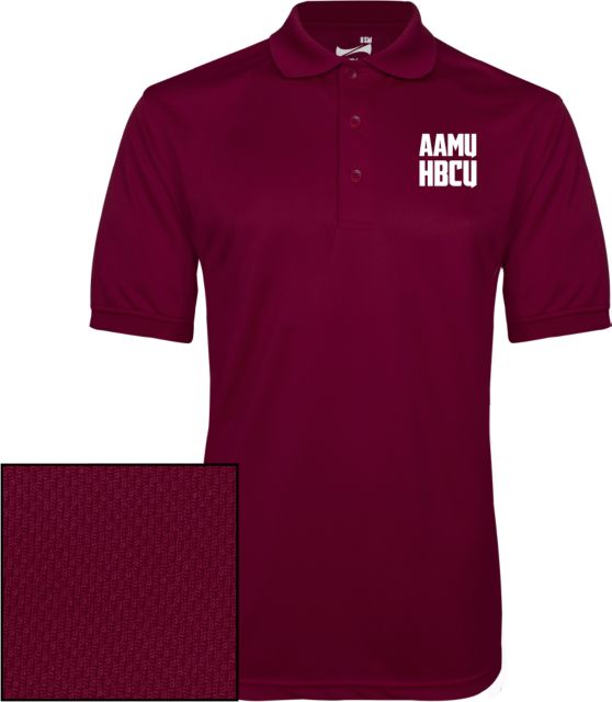 Alabama AandM Dry Mesh Polo AAMU HBCU - ONLINE ONLY