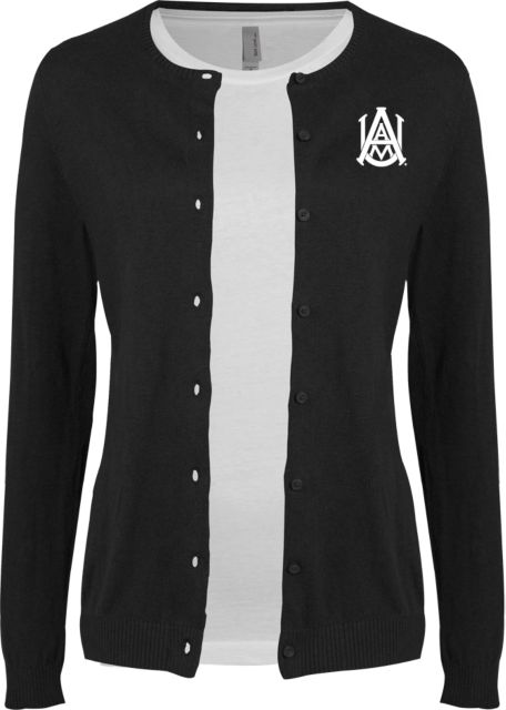 Alabama AandM Cardigan Sweater Black Primary Mark - ONLINE ONLY