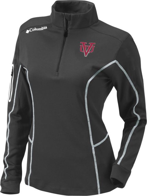 Virginia Union Columbia Womens Omni Wick Shotgun 1/4 Zip VUU Primary Mark - ONLINE ONLY
