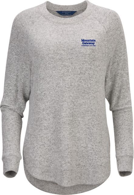 Mountain Gateway Boxercraft Womens Oxford Heather Cuddle Oversized Crew Mountain Gateway CC Wordmark Stacked - ONLINE ONLY