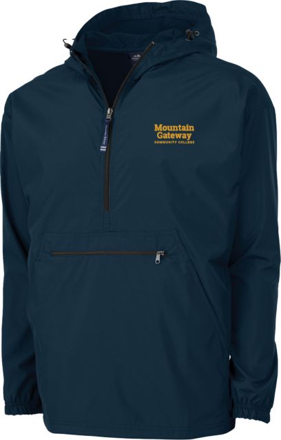 Mountain Gateway Charles River Pack N Go Pullover Rain Jacket Mountain Gateway CC Wordmark Stacked - ONLINE ONLY
