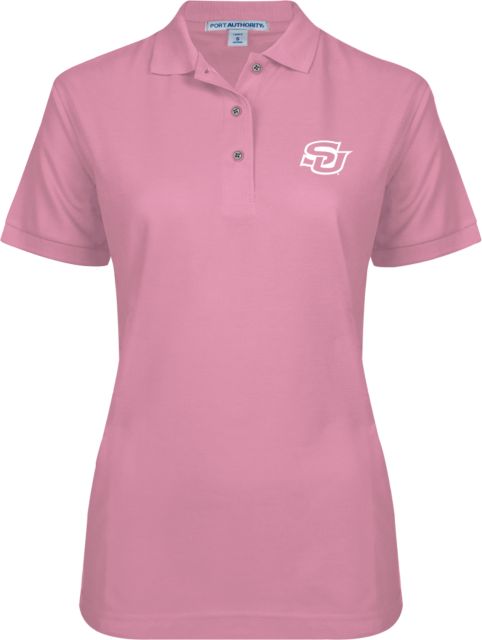 Southern University Womens Silk Touch Pique Polo Interlocking SU - Primary Athletics Mark - ONLINE ONLY