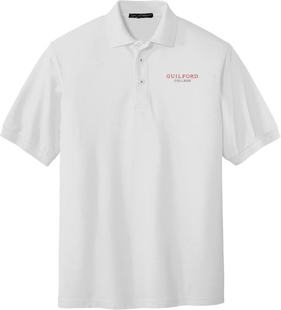Guilford College Silk Touch Polo Guilford College Wordmark - No Shadow - ONLINE ONLY