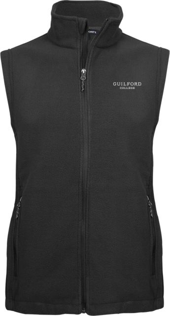 Guilford College Fleece Full Zip Vest Guilford College Wordmark - No Shadow - ONLINE ONLY