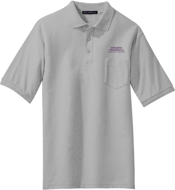 Virginia Peninsula Silk Touch Polo w/ Pocket Virginia Peninsula Community College Stacked - ONLINE ONLY