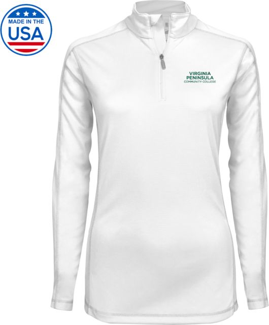 Virginia Peninsula Syntrel Womens Interlock 1/4 Zip Virginia Peninsula Community College Stacked - ONLINE ONLY