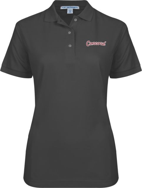 Concord Womens Silk Touch Pique Polo Concord Script - ONLINE ONLY