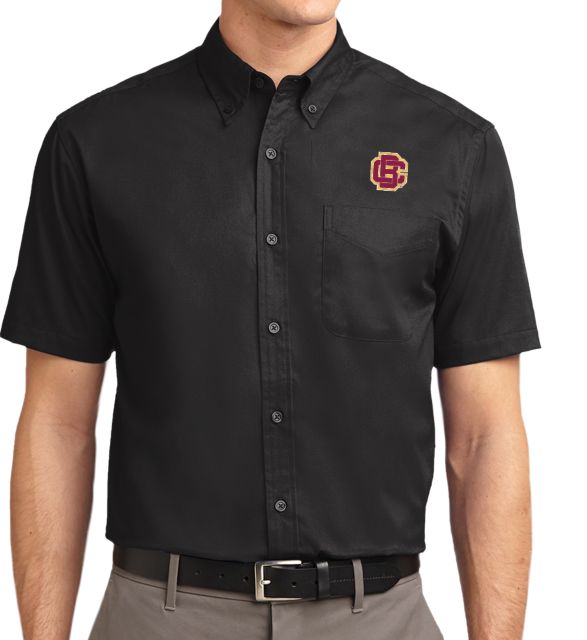 Bethune Cookman Twill Button Down Short Sleeve Primary Mark - ONLINE ONLY