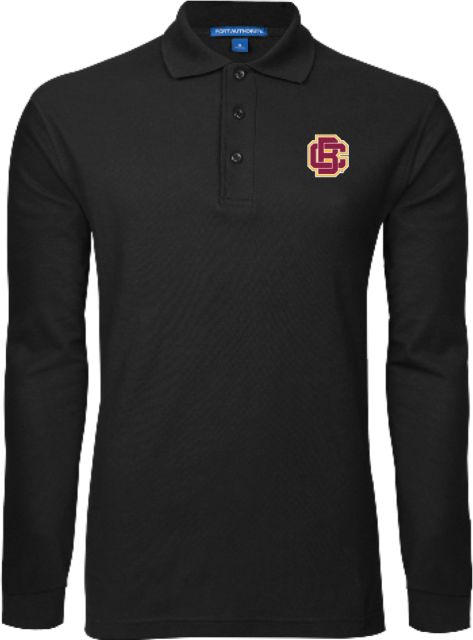 Bethune Cookman Long Sleeve Polo Primary Mark - ONLINE ONLY