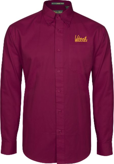 Bethune Cookman Twill Button Down Long Sleeve Wildcats Script - ONLINE ONLY