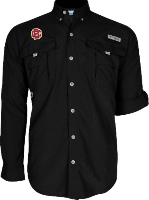 Bethune Cookman Columbia Bahama II Long Sleeve Shirt Primary Mark - ONLINE ONLY