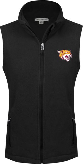 Bethune Cookman Ladies Fleece Full Zip Vest Wildcat Head - ONLINE ONLY