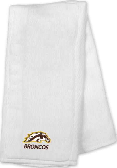 Western Michigan Baby Burp Cloth Broncos with Bronco Head Mascot - ONLINE ONLY