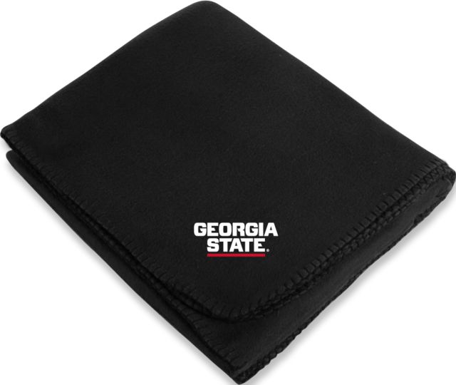 Georgia State Arctic Fleece Blanket Stacked Logo - ONLINE ONLY
