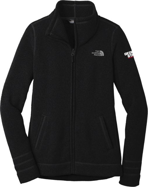 Georgia State The North Face Womens Fleece Jacket Stacked Logo - ONLINE ONLY