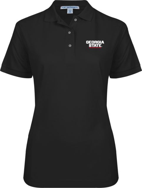 Georgia State Womens Silk Touch Pique Polo Stacked Logo - ONLINE ONLY