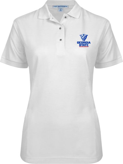 Georgia State Womens Silk Touch Pique Polo Primary Logo - ONLINE ONLY