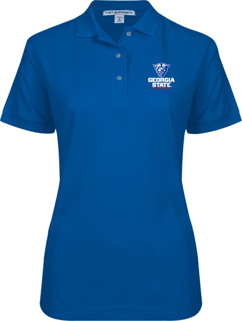 Georgia State Womens Silk Touch Pique Polo Primary Logo - ONLINE ONLY