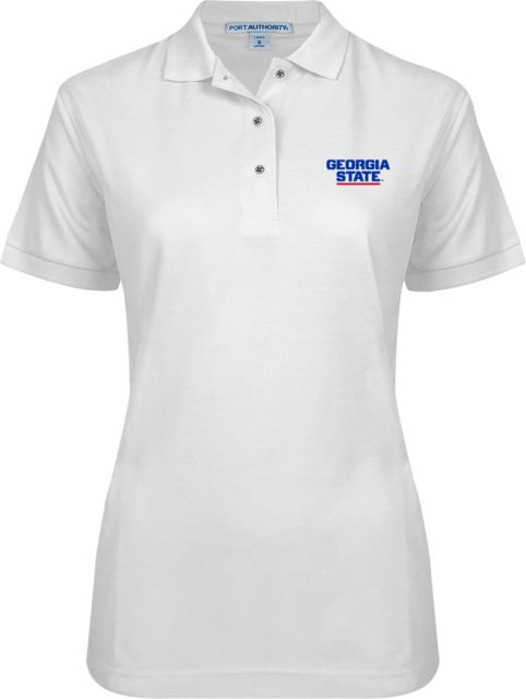 Georgia State Womens Silk Touch Pique Polo Stacked Logo - ONLINE ONLY