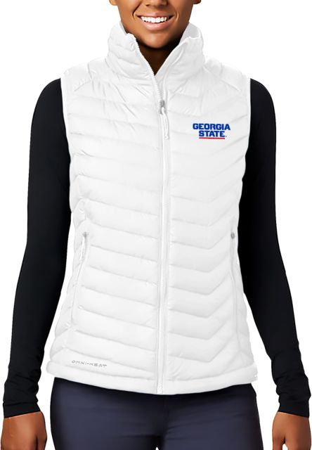Georgia State Columbia Powder Lite Womens Vest Stacked Logo - ONLINE ONLY