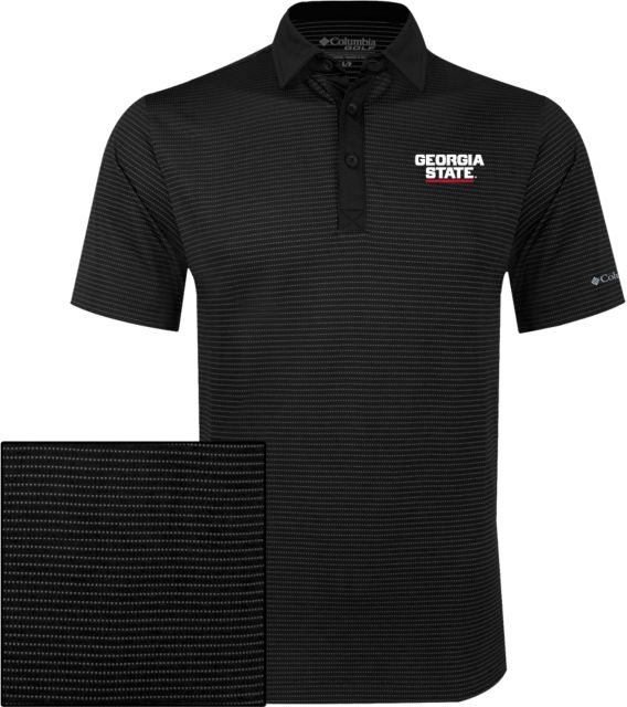 Georgia State Columbia Omni Wick Sunday Golf Polo Stacked Logo - ONLINE ONLY