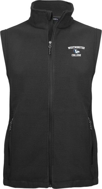 Westminster Fleece Full Zip Vest Westminster College Primary Athletics Mark - ONLINE ONLY