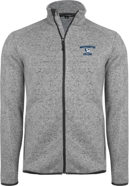 Westminster Heather Sweater Fleece Jacket Westminster College Primary Athletics Mark - ONLINE ONLY