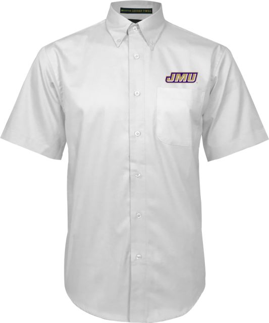 James Madison Twill Button Down Short Sleeve Primary Logo - ONLINE ONLY