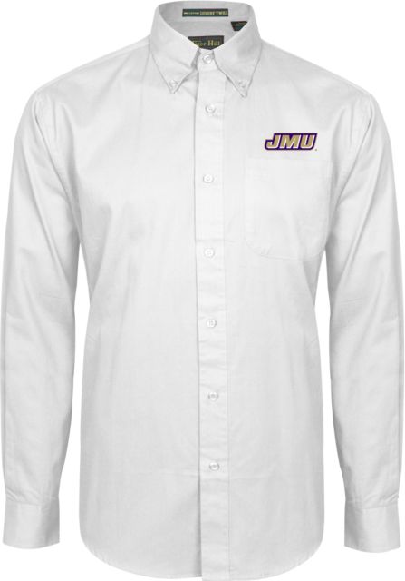 James Madison Twill Button Down Long Sleeve Primary Logo - ONLINE ONLY